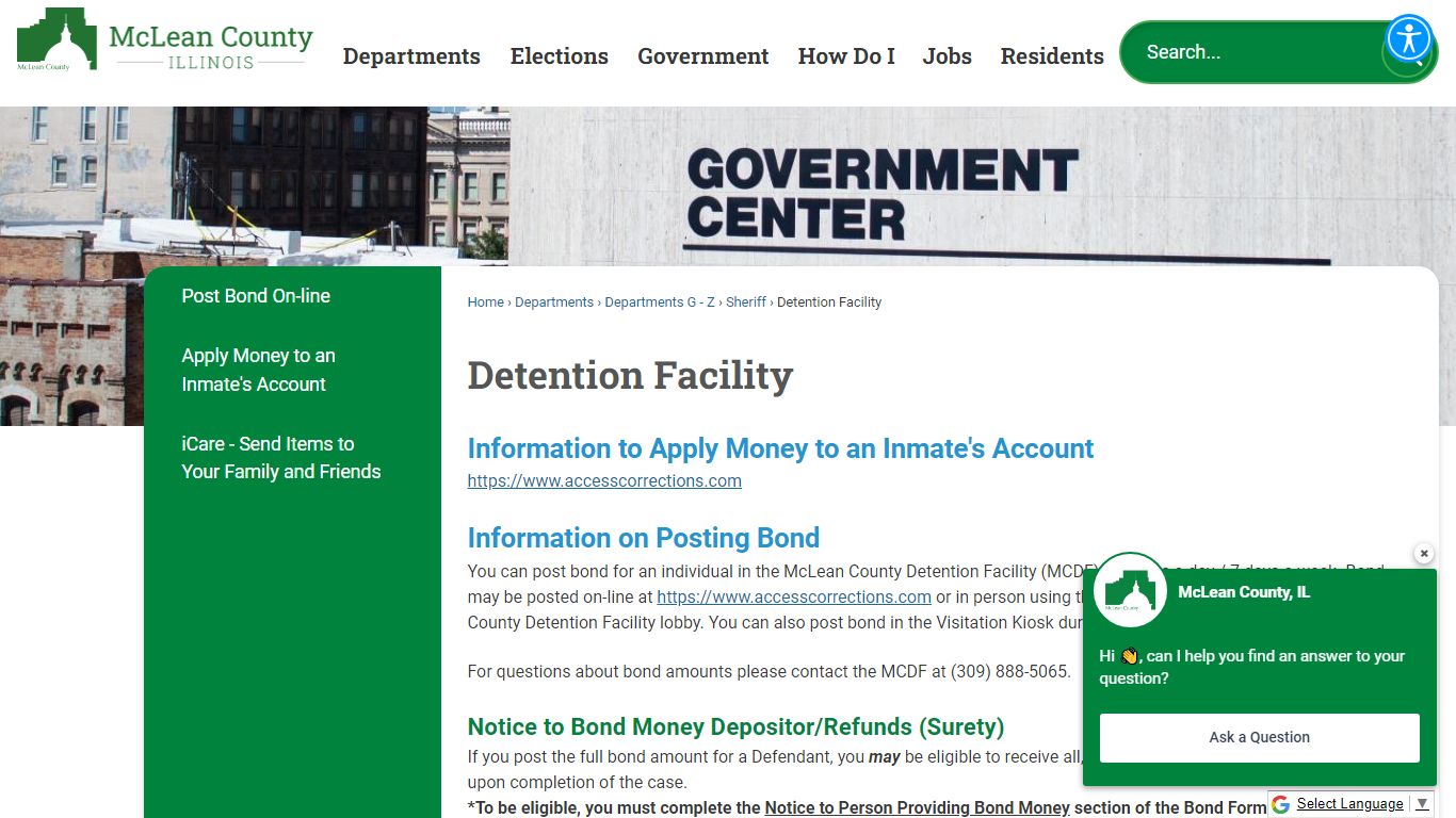 Detention Facility | McLean County, IL - Official Website