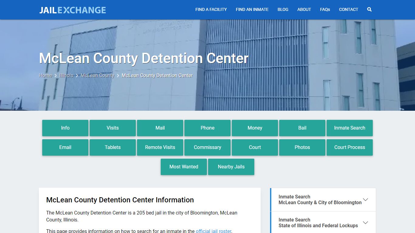 McLean County Detention Center, IL Inmate Search, Information